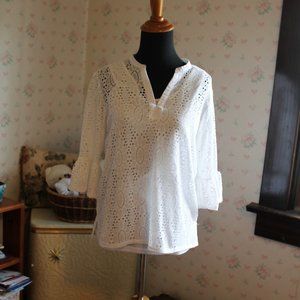 Avon Lace Overlay Top, Small, NWOT